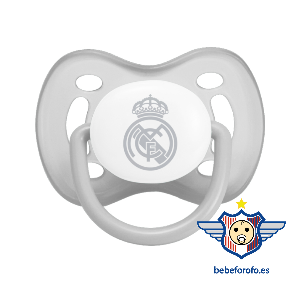 Inodoro contar Ardiente Set 2 chupetes silicona +6 meses Real Madrid – Oficial | BebeForofo_es